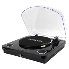 Aiwa GBTUR-120BK USB/Bluetooth/bakelit fekete lemezjátszó (Újracsomagolt) Aiwa GBTUR-120BK USB/Bluetooth/bakelit fekete lemezjátszó (Újracsomagolt)