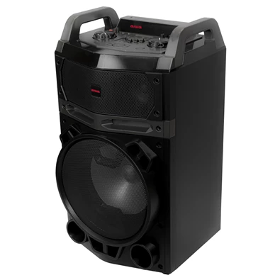 Aiwa KBTUS-700 vezetékes mikrofonnal Bluetooth hordozható fekete party hangszóró (Újracsomagolt)