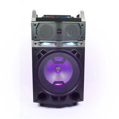 Aiwa KBTUS-700 vezetékes mikrofonnal Bluetooth hordozható fekete party hangszóró (Újracsomagolt)