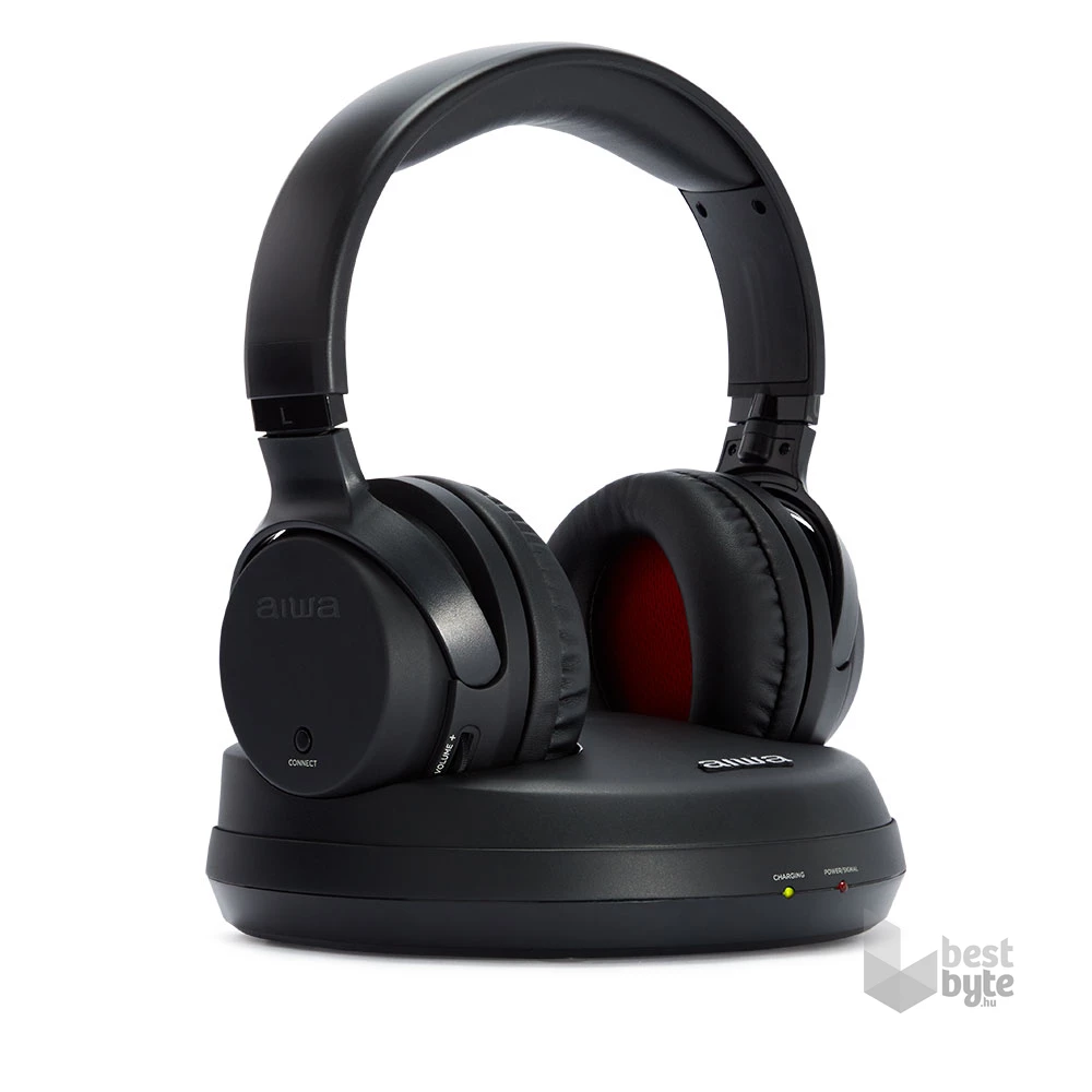 Aiwa WHF-880 fekete vezeték nélküli TV fejhallgató