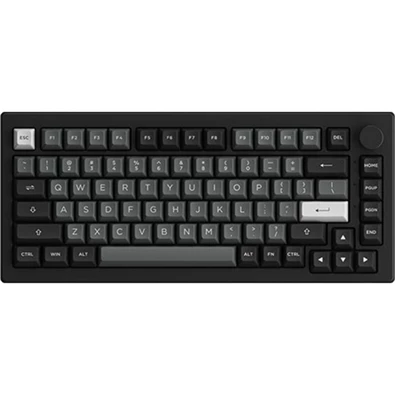 Akko 5075B Plus Black&Silver US vezeték nélküli Bluetooth/USB-C (Cream Blue) mechanikus gamer billentyűzet
