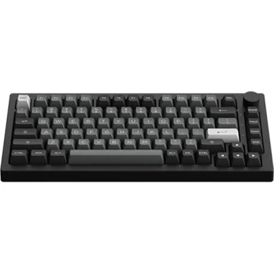 Akko 5075B Plus Black&Silver US vezeték nélküli Bluetooth/USB-C (Cream Blue) mechanikus gamer billentyűzet