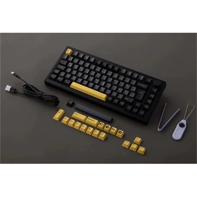 Akko 5075S BLACK&GOLD CS CRYSTAL 5075S Black&Gold US vezeték nélküli Bluetooth/USB-C mechanikus gamer billentyűzet