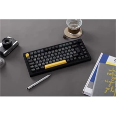 Akko 5075S BLACK&GOLD CS CRYSTAL 5075S Black&Gold US vezeték nélküli Bluetooth/USB-C mechanikus gamer billentyűzet
