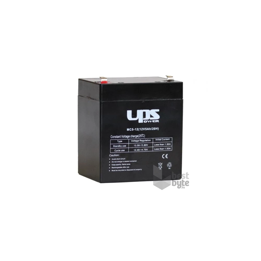 Akku UPS Power 12V 5Ah zselés akkumulátor