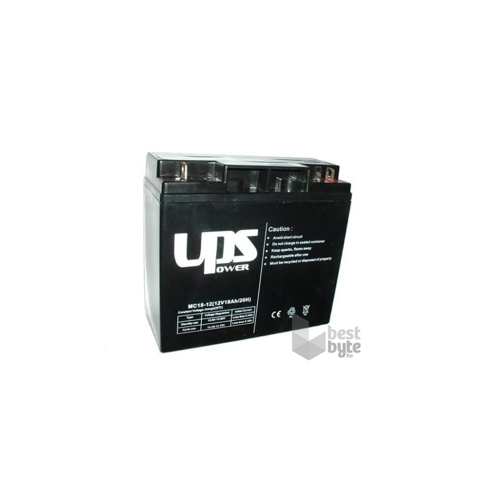 Akku UPS Power 12V 18Ah zselés akkumulátor