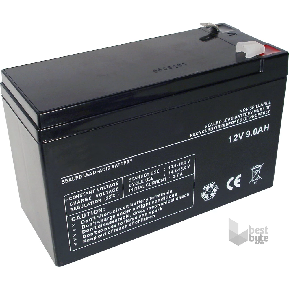 Akku UPS Power 12V 9Ah T2 zselés akkumulátor