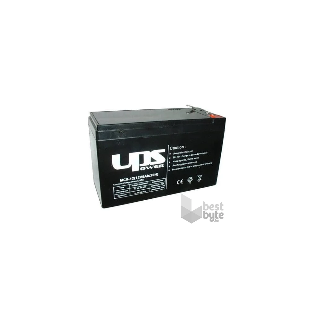Akku UPS Power 12V 9Ah T2 zselés akkumulátor