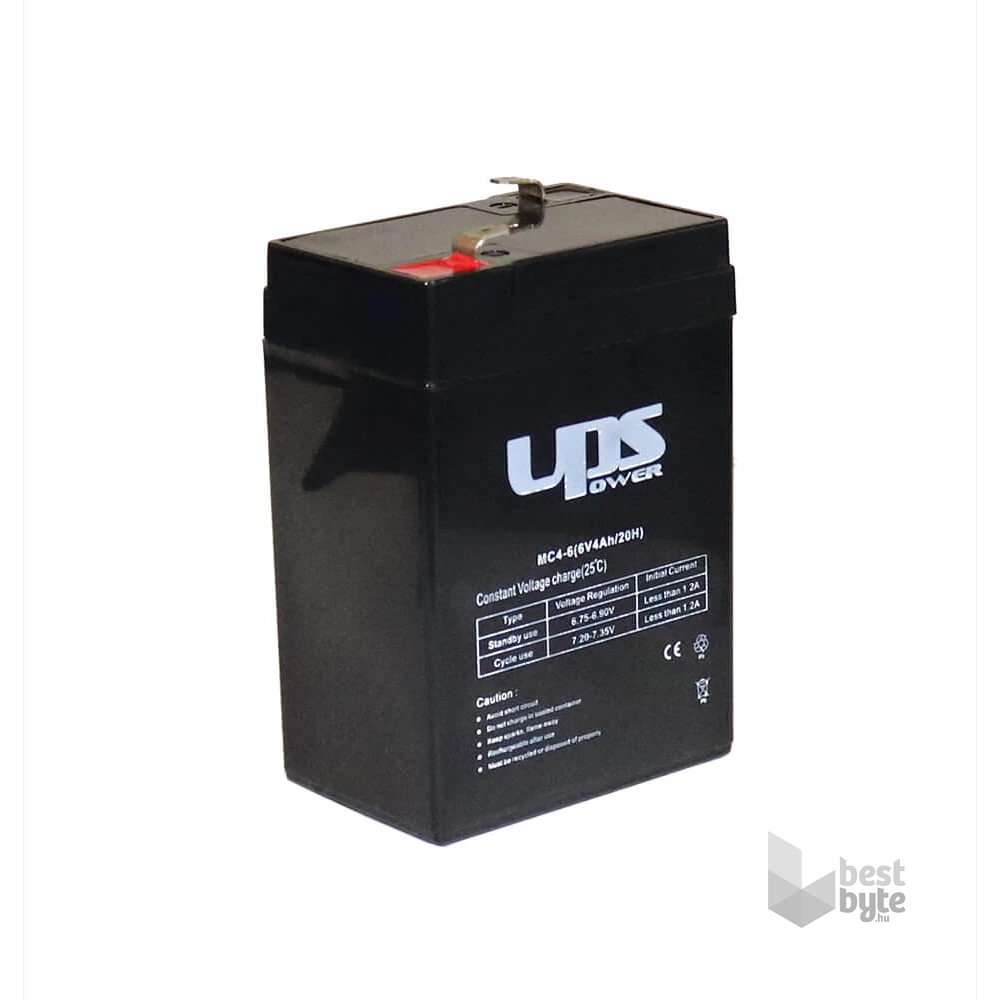 Akku UPS Power 6V 4Ah zselés akkumulátor