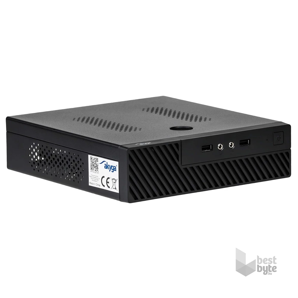 Akyga AK-100-01BK mITX fekete gépház + 60W táp