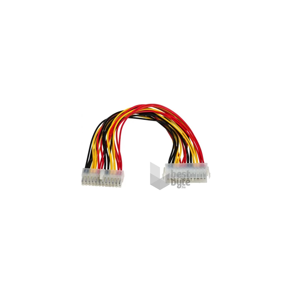 Akyga AK-CA-09 ATX 24-pin -> ATX 24pin M/F tápkábel hosszabbító 0.3m