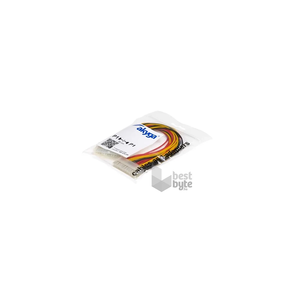 Akyga AK-CA-09 ATX 24-pin -> ATX 24pin M/F tápkábel hosszabbító 0.3m