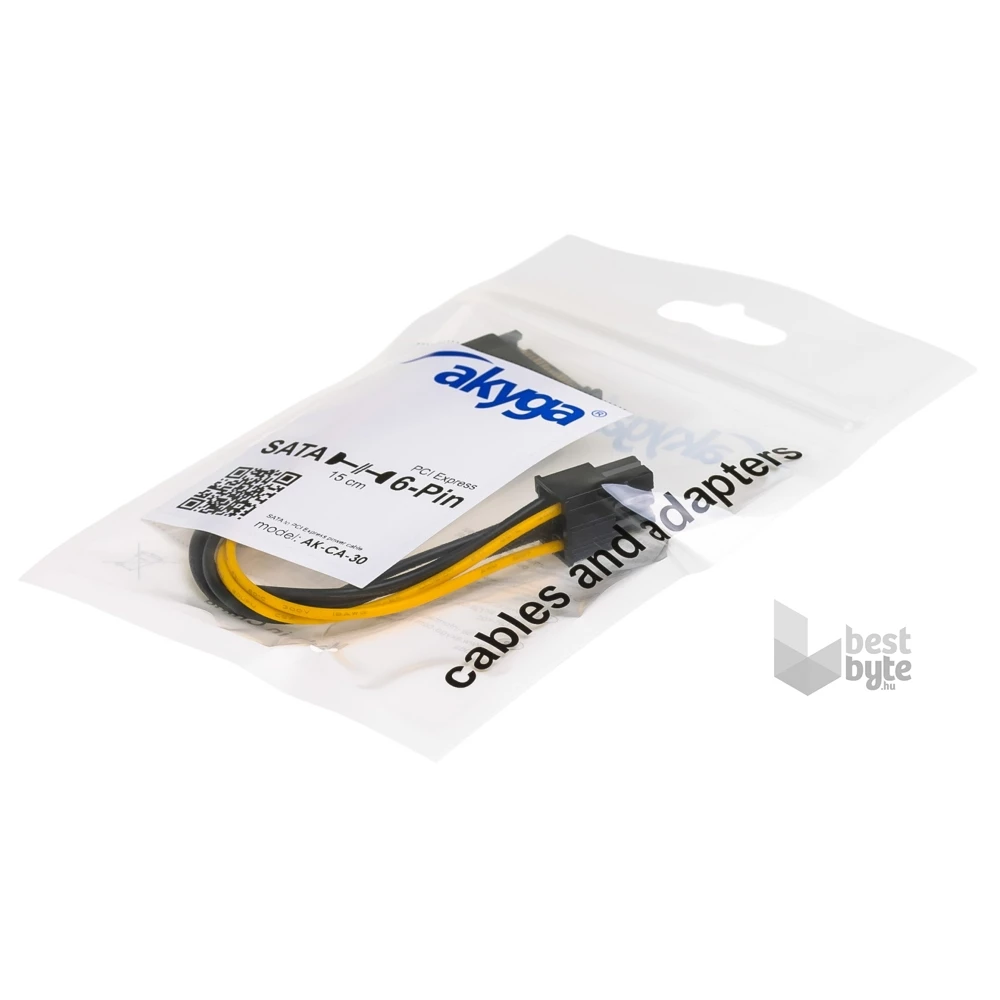 Akyga AK-CA-30 15cm 6-tűs PCI Express - SATA kábel