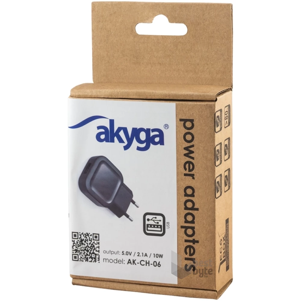 Akyga 5V/2,1A/10W hálózati USB töltő