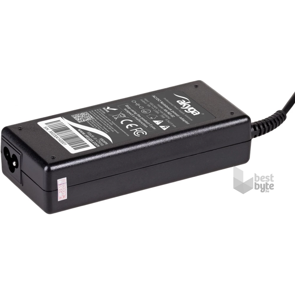 Akyga AK-ND-02 19V/3,95A/75W 5,5x2,5mm Asus / Toshiba / HP / Compaq / Lenovo notebook hálózati töltő