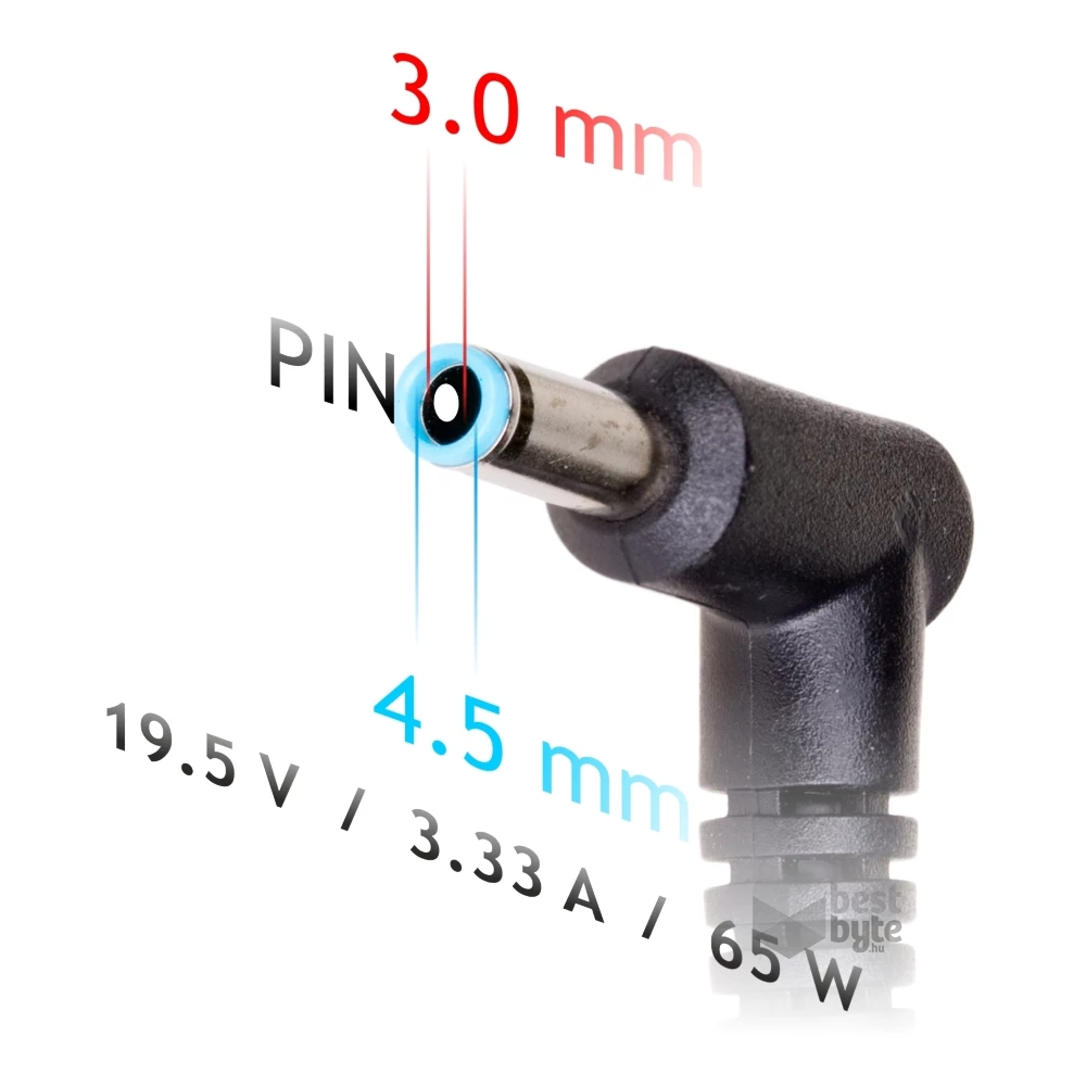 Akyga AK-ND-25 19,5V/3,33A/65W 4,5x3mm HP / Compaq notebook hálózati töltő