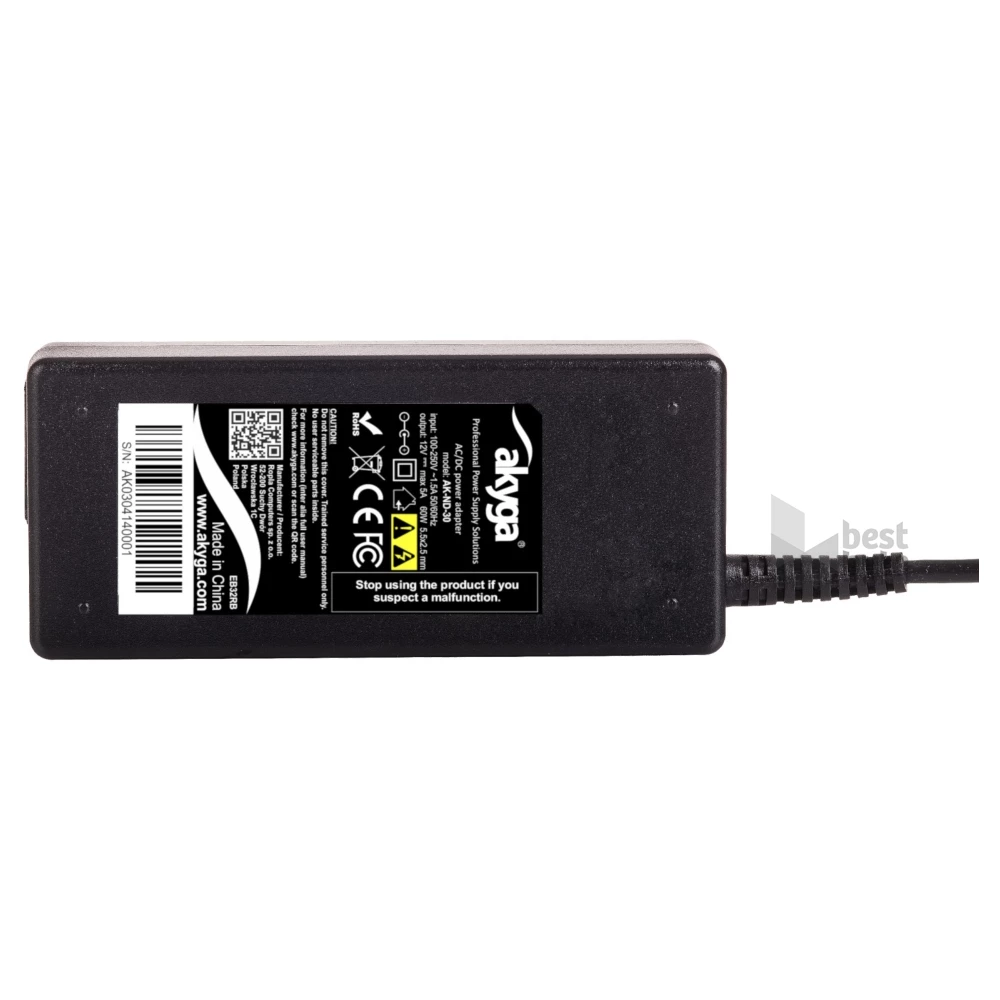 Akyga AK-ND-30 12V/5A/60W 5,5x2,5mm Mini PC notebook hálózati töltő