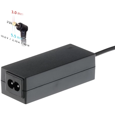 Akyga AK-ND-48 19V/2,1A/40W 5,5x3mm Samsung notebook hálózati töltő