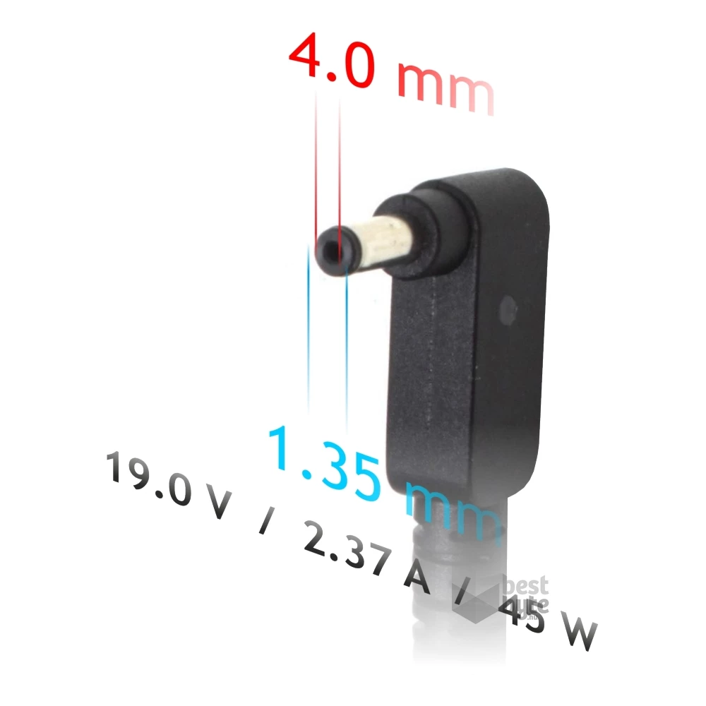Akyga 19V/2,37A/45W 4x1,35mm + pin Asus notebook hálózati töltő