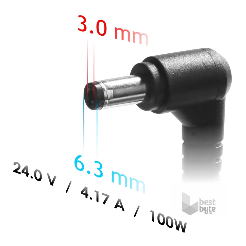 Akyga AK-ND-73 24V/4,17A/100W 6,3x3mm Zebra notebook hálózati töltő