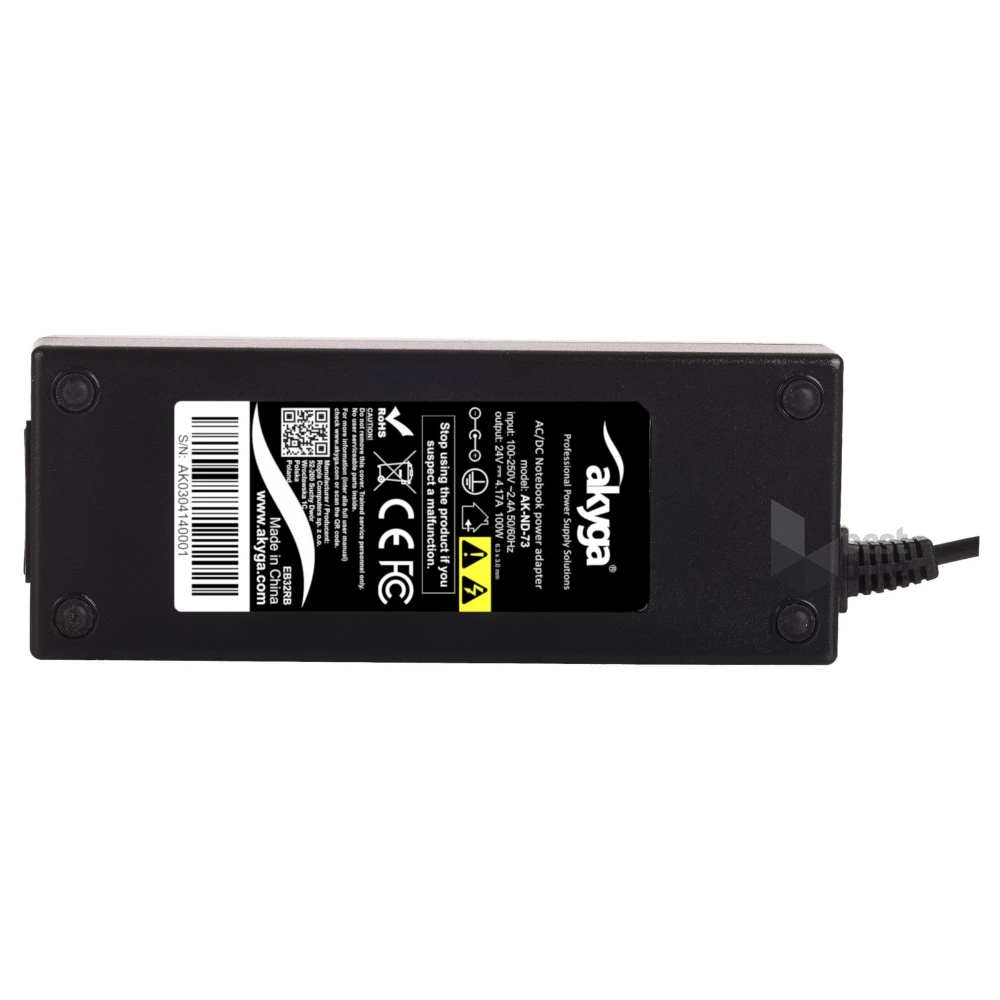 Akyga AK-ND-73 24V/4,17A/100W 6,3x3mm Zebra notebook hálózati töltő