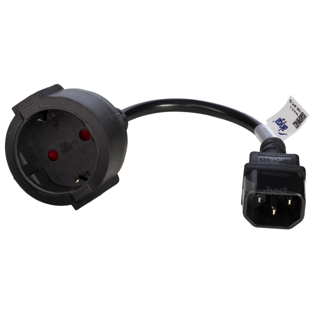 Akyga 15cm Schuko CEE 7/4 - IEC C14 adapter