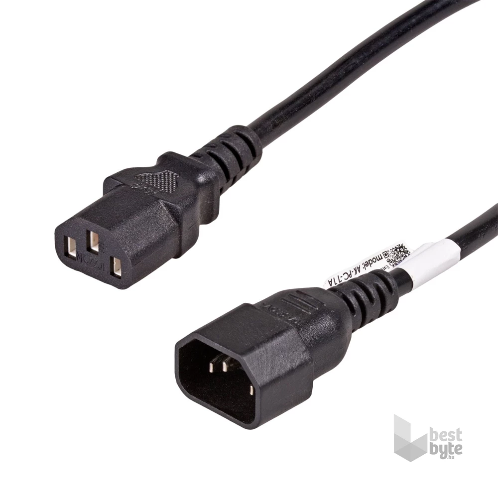 Akyga AK-PC-11A 5m fekete tápkábel hosszabbító