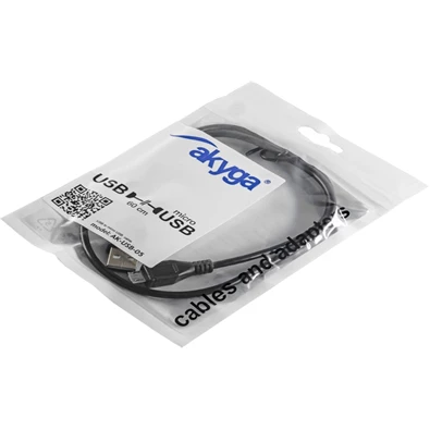 Akyga AK-USB-05 60cm USB-A - microUSB kábel