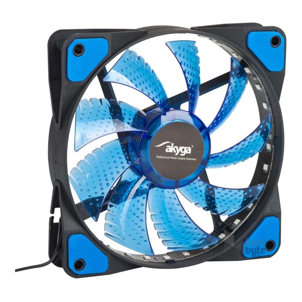 Akyga AW-12E-BL 120mm kék LED ház hűtőventilátor