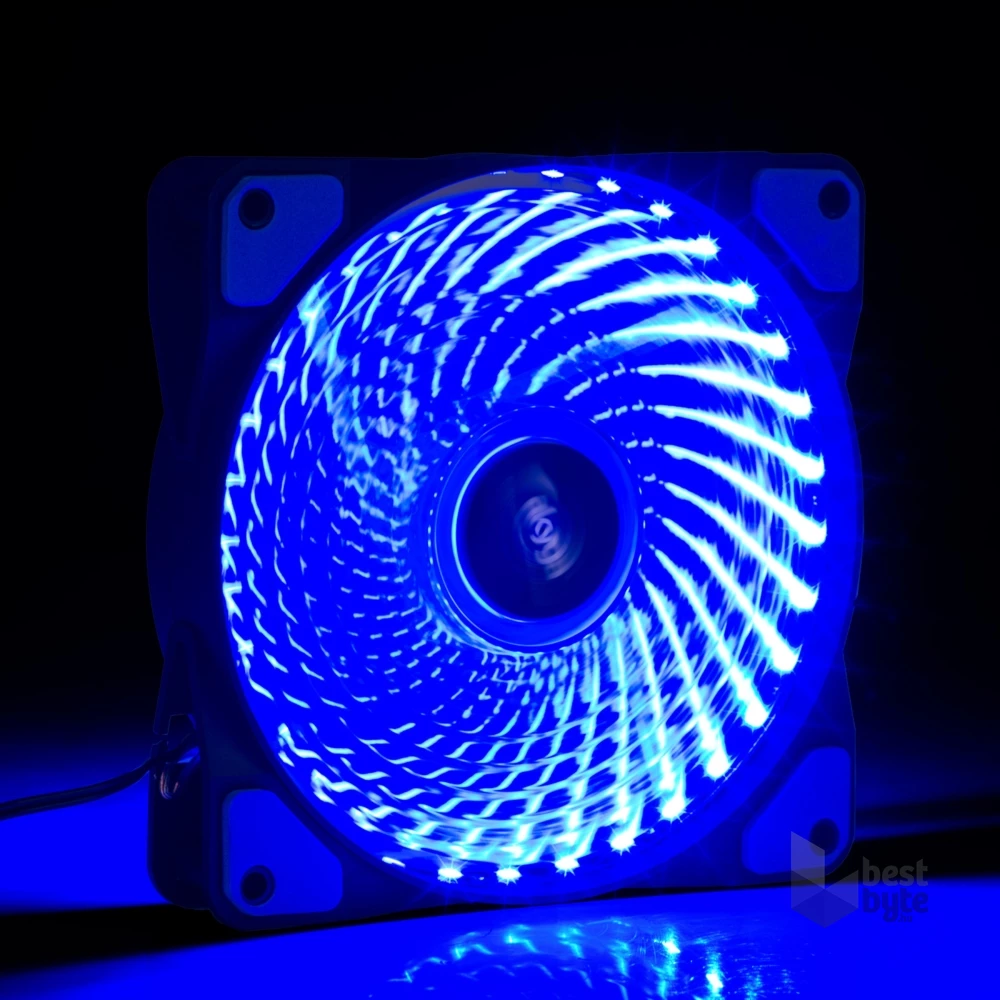 Akyga AW-12E-BL 120mm kék LED ház hűtőventilátor