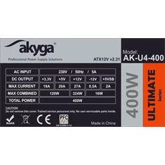 Akyga Ak-U4-400 400W 80+ Bronze ATX tápegység