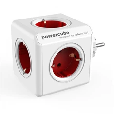 Allocacoc PowerCube Original 5-ös piros hálózati elosztó