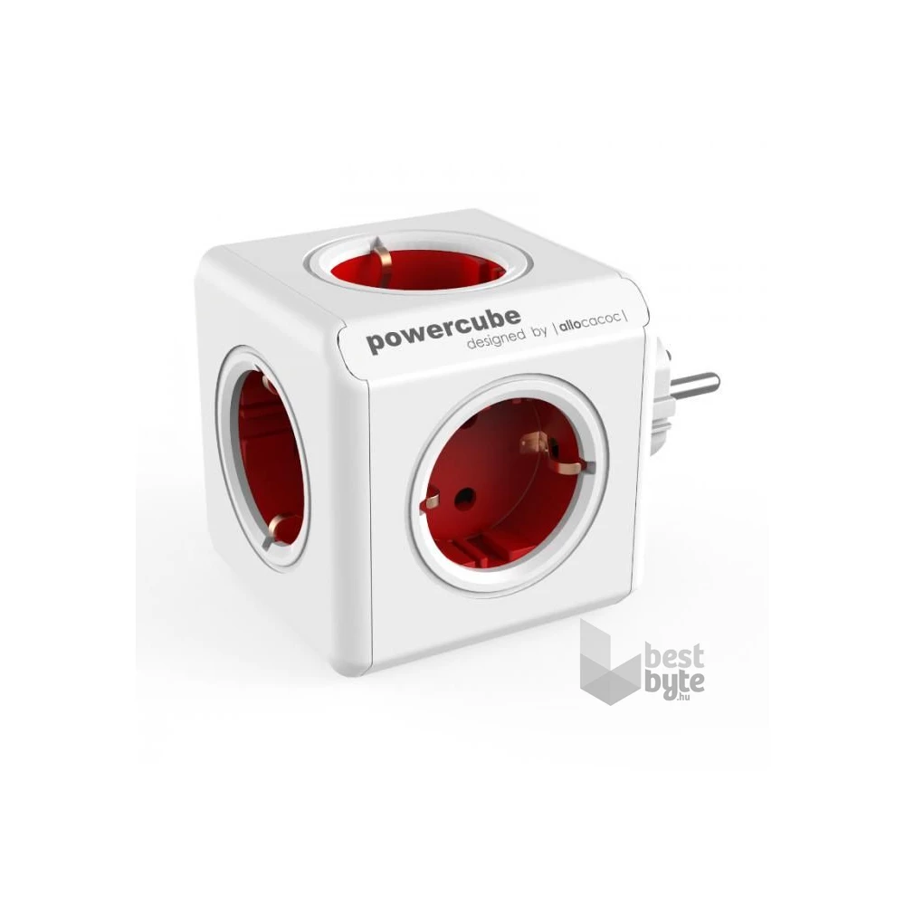 Allocacoc PowerCube Original 5-ös piros hálózati elosztó