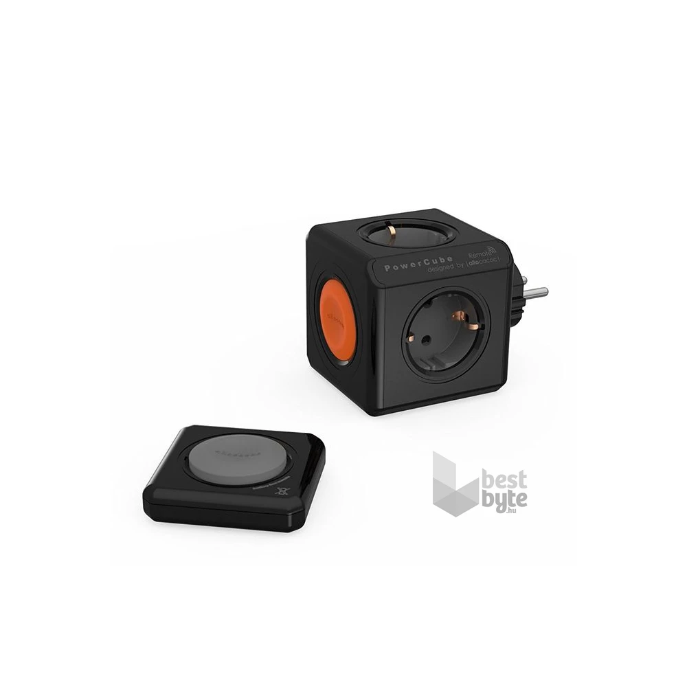 Allocacoc PowerCube Original Remote SET 4-es fekete távirányítós elosztó
