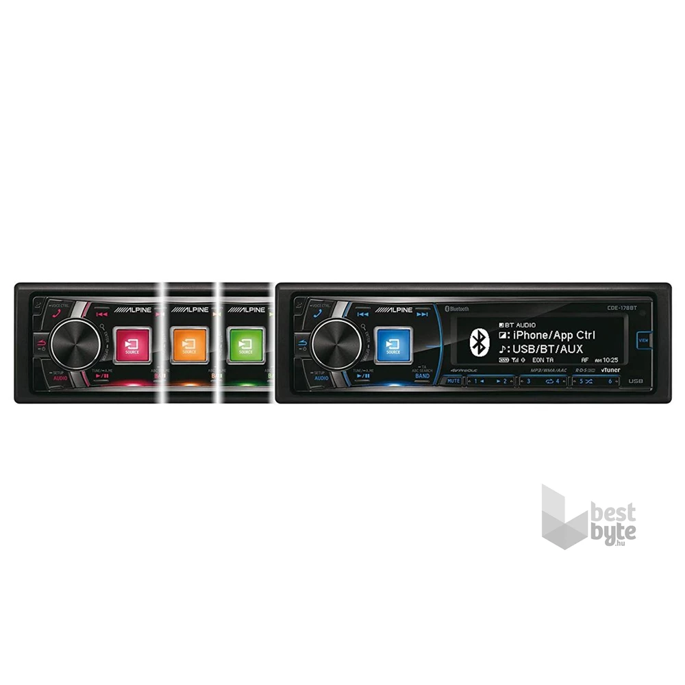 Alpine CDE-178BT Bluetooth/CD/USB/AUX/FM autóhifi fejegység