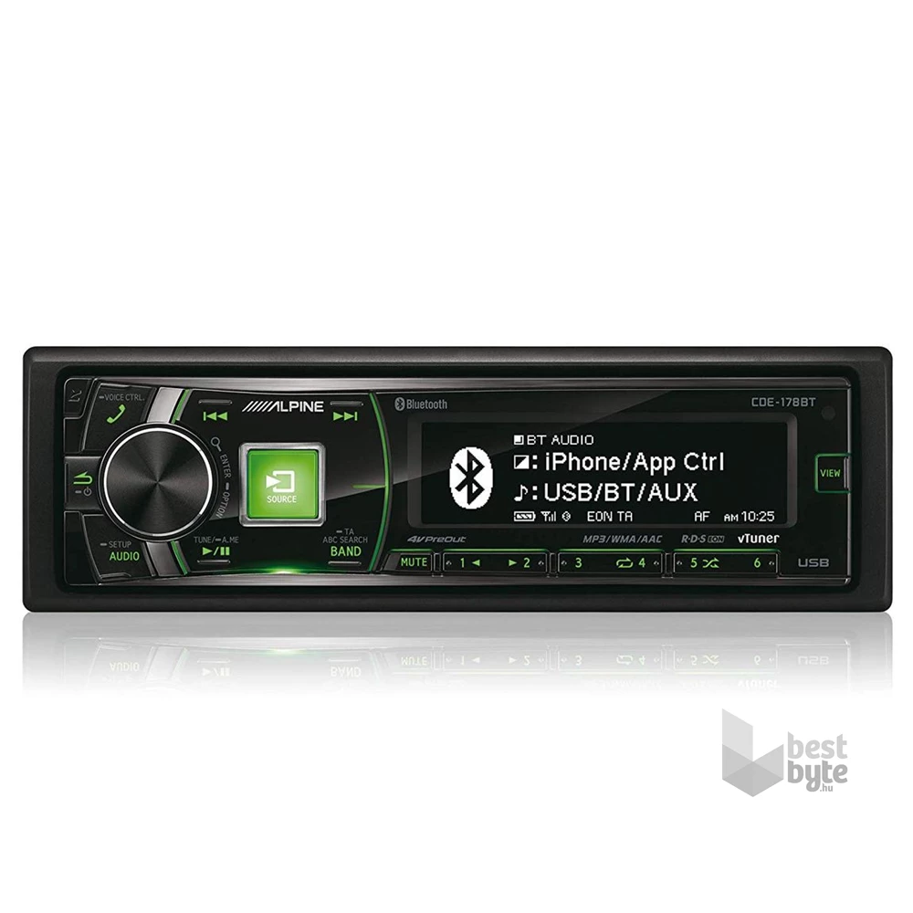 Alpine CDE-178BT Bluetooth/CD/USB/AUX/FM autóhifi fejegység