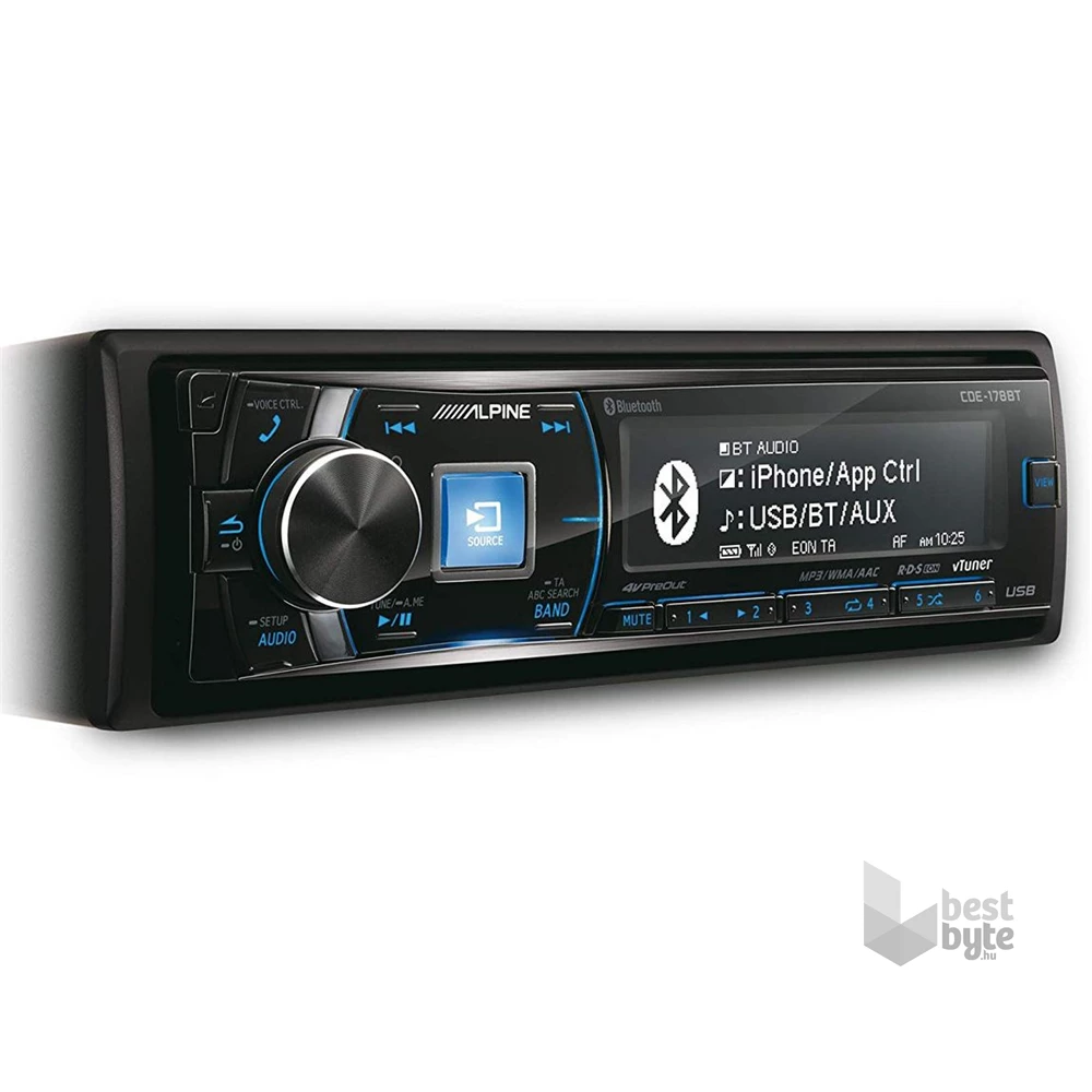 Alpine CDE-178BT Bluetooth/CD/USB/AUX/FM autóhifi fejegység