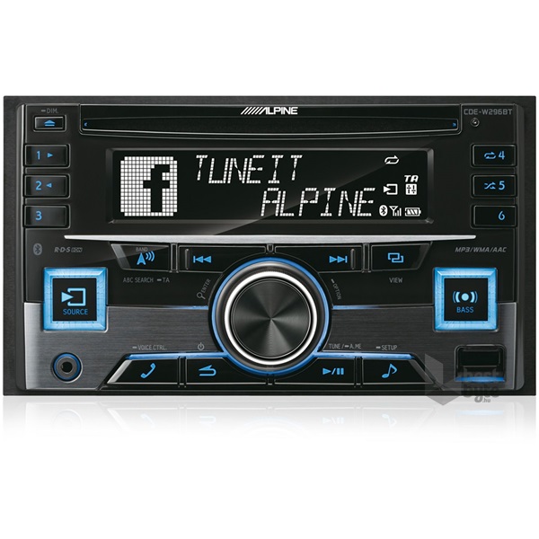 ALPINE CDE-W296BT 2DIN Bluetooth/CD/USB/MP3 autó hififejegység