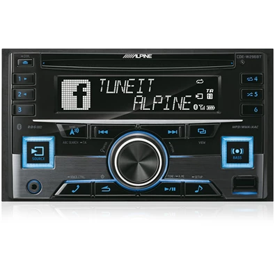 Alpine CDE-W296BT 2DIN Bluetooth/CD/USB/MP3 autó hififejegység