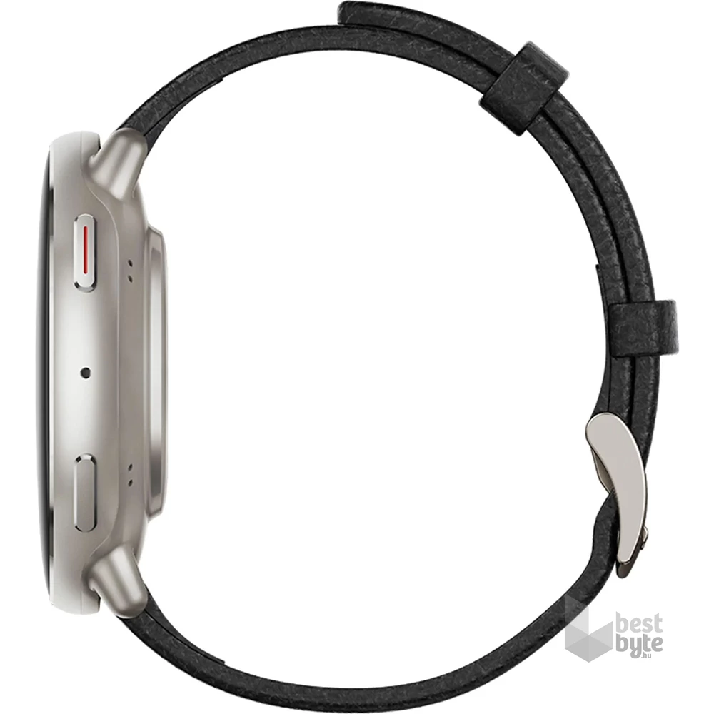 Amazfit Active 2 NFC fekete bőr szíjas okosóra