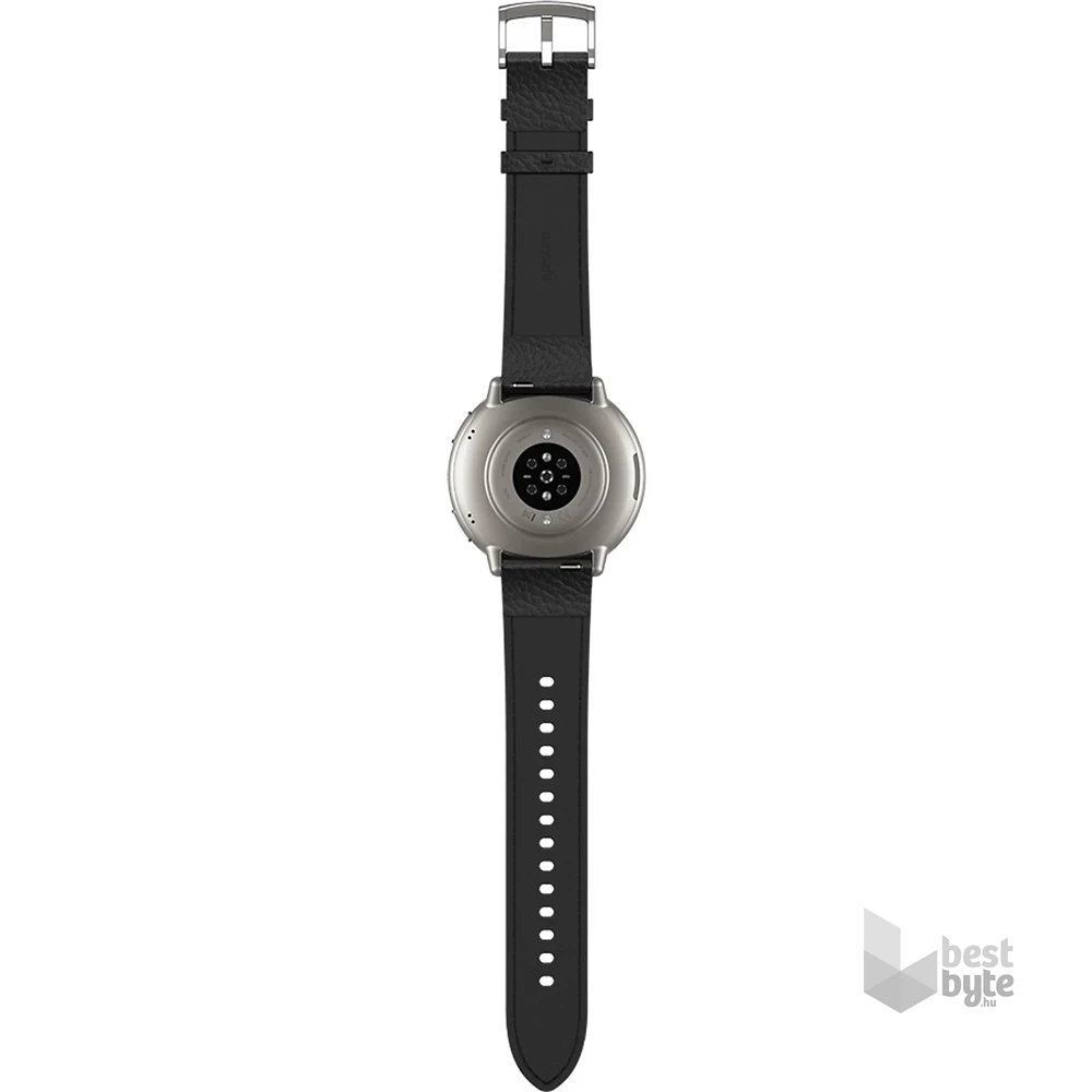 Amazfit Active 2 NFC fekete bőr szíjas okosóra