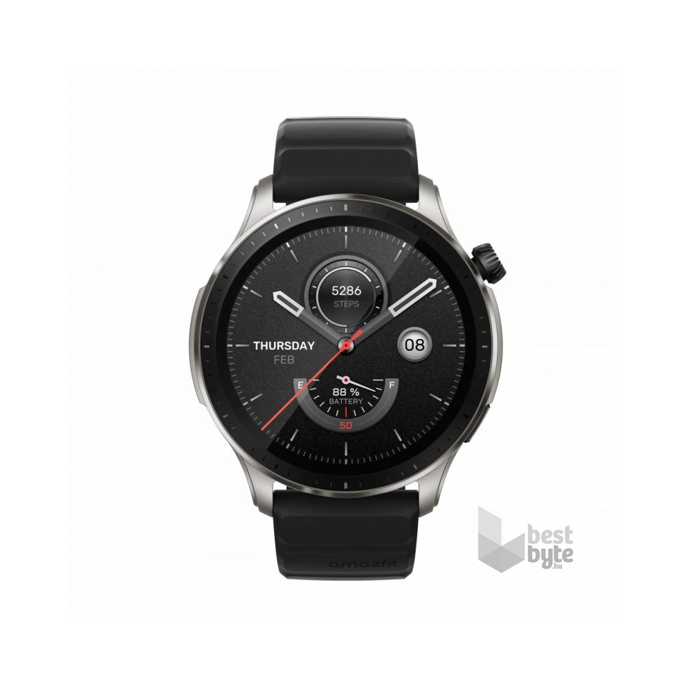 Amazfit GTR 4 (Superspeed Black) fekete okosóra