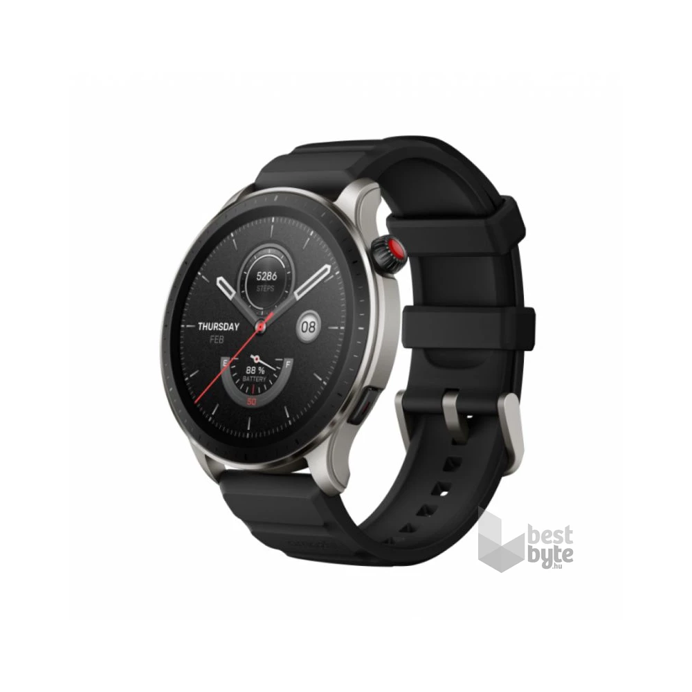 Amazfit GTR 4 (Superspeed Black) fekete okosóra