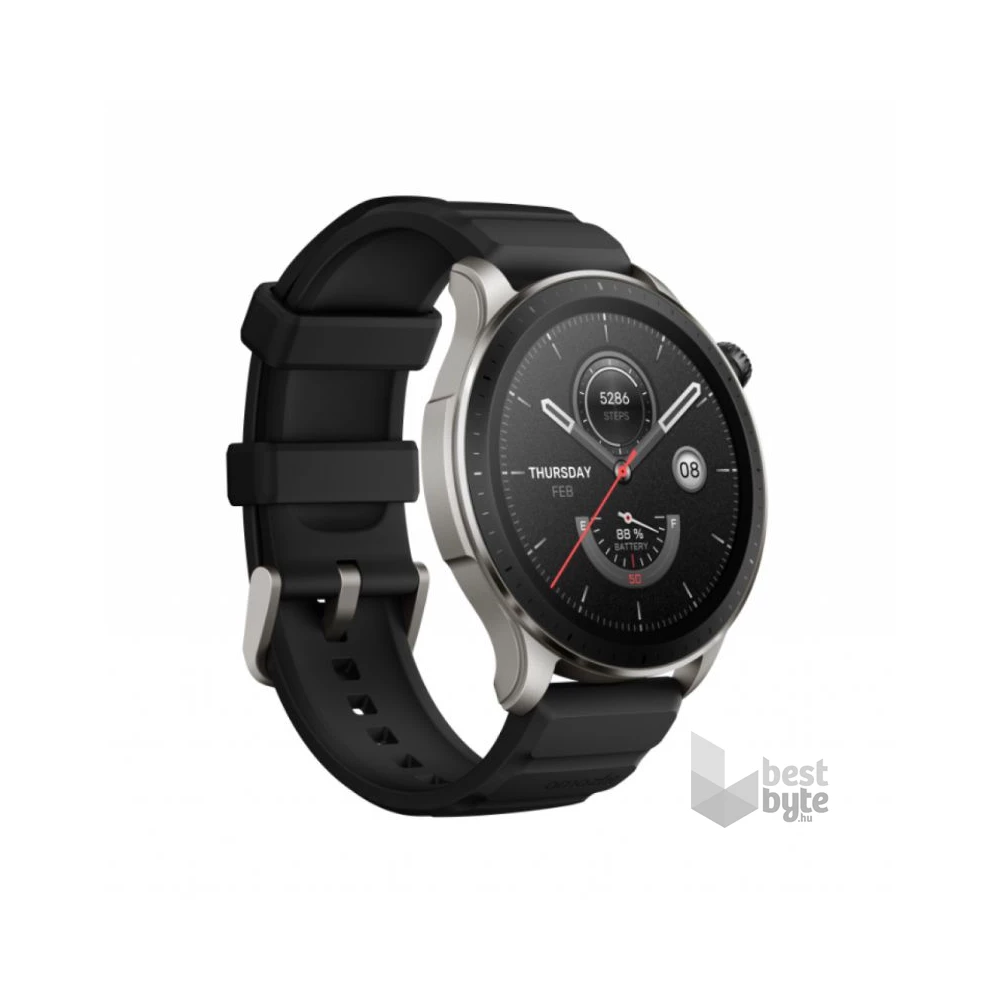 Amazfit GTR 4 (Superspeed Black) fekete okosóra