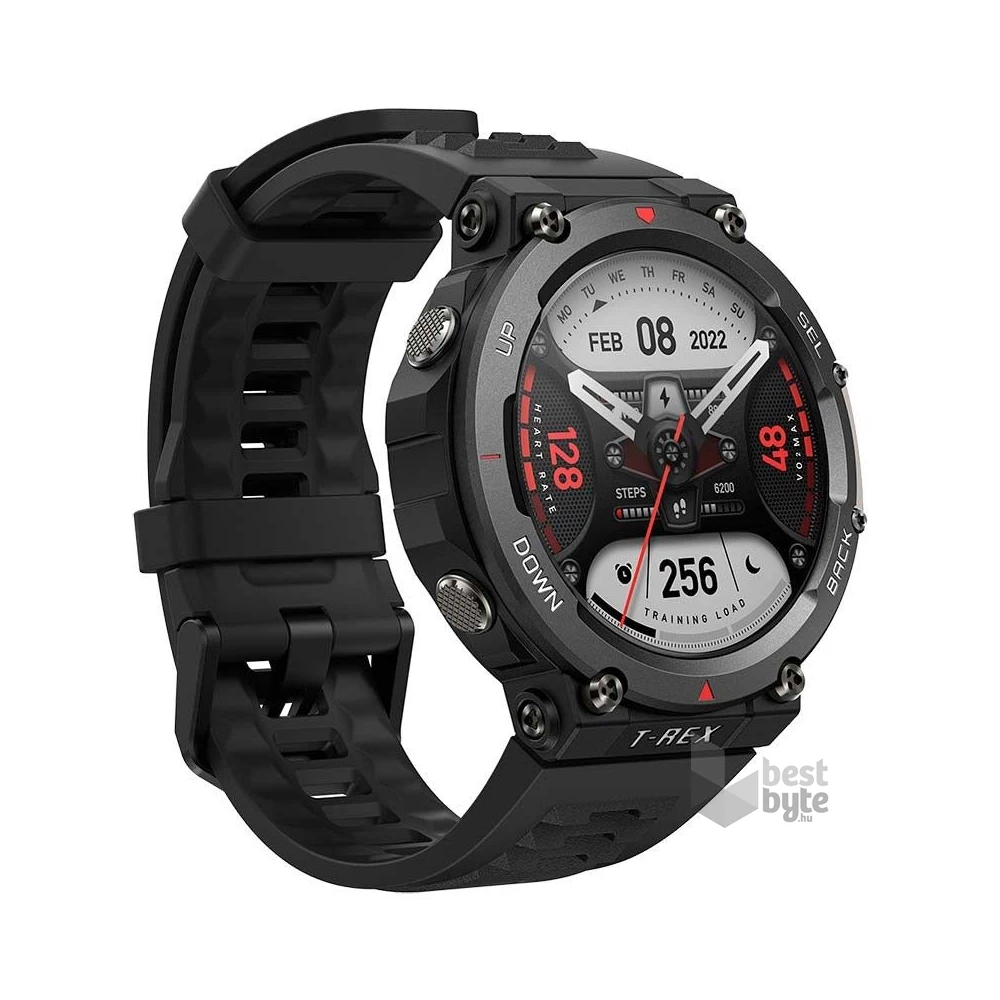 Amazfit T-Rex 2 Ember Black fekete okosóra