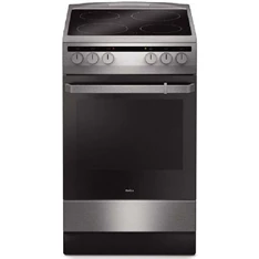 Amica 55352 inox, szabadonálló, kerámialapos, elektromos, főzőzóna: 4, sütő:65L, grill, tűzhely