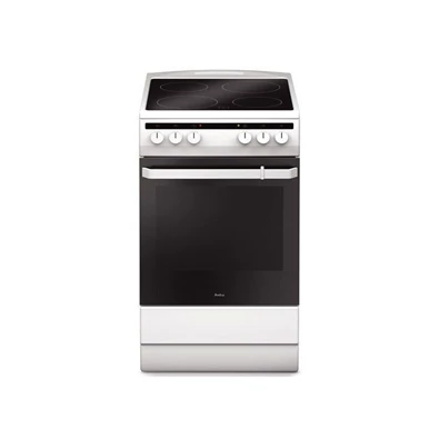 Amica 55353 fehér, szabadonálló, kerámialapos, elektromos, főzőzóna: 4, sütő:65L, grill, tűzhely (Újszerű)