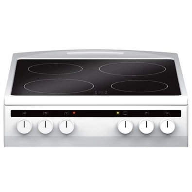 Amica 55353 fehér, szabadonálló, kerámialapos, elektromos, főzőzóna: 4, sütő:65L, grill, tűzhely (Újszerű)