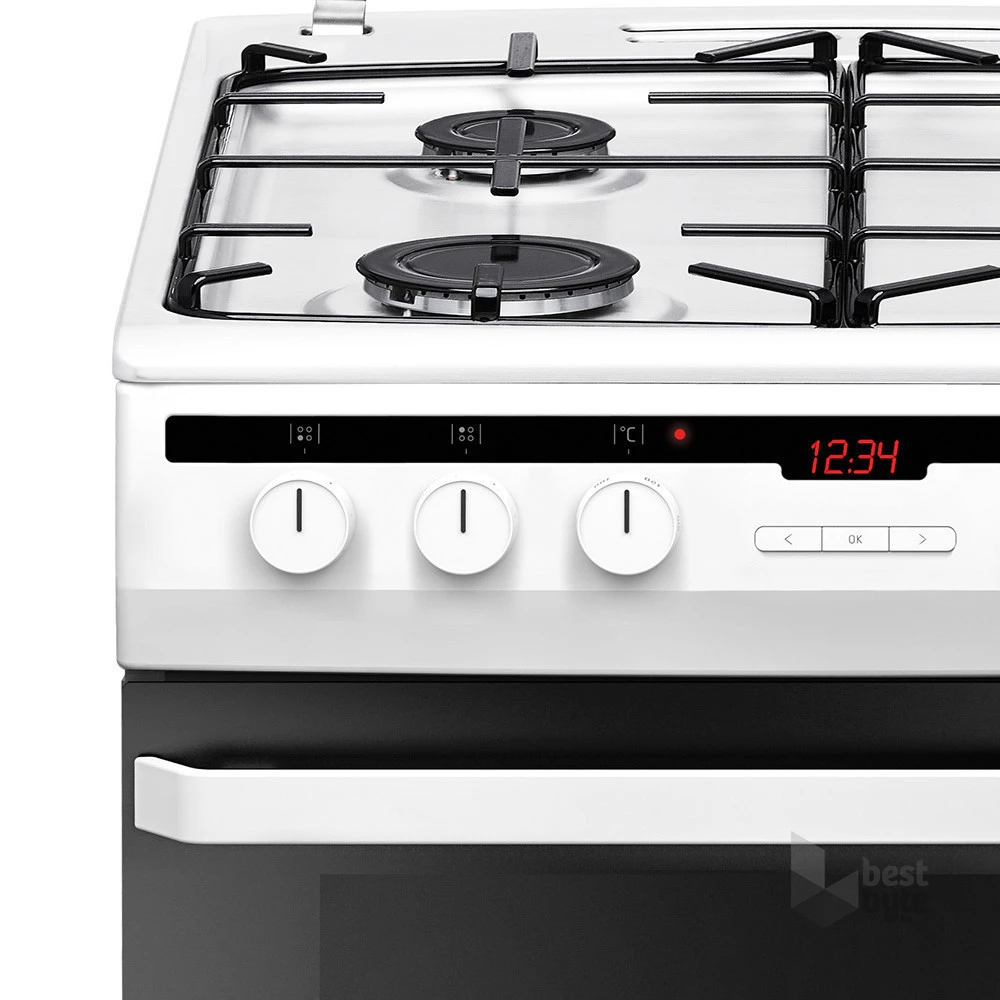 Amica 55700 fehér, szabadonálló, gáz, kombinált, főzőzóna: 4, sütő:62L, grill, tűzhely