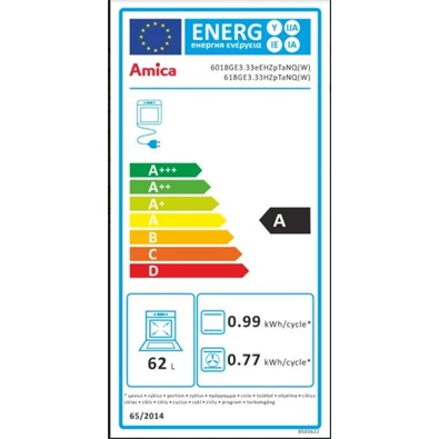Amica 55700 fehér kombinált tűzhely